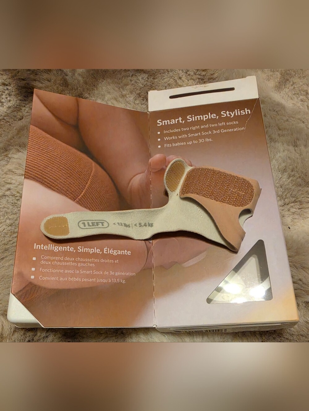 Owlet | NEW | Extra Sock | LEFT Foot - Sz 1 - Dusty Rose